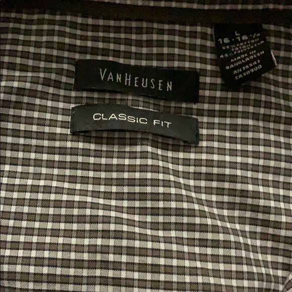 Van Heusen short sleeve classic fit 16-16 1/2 L - Picture 3 of 4